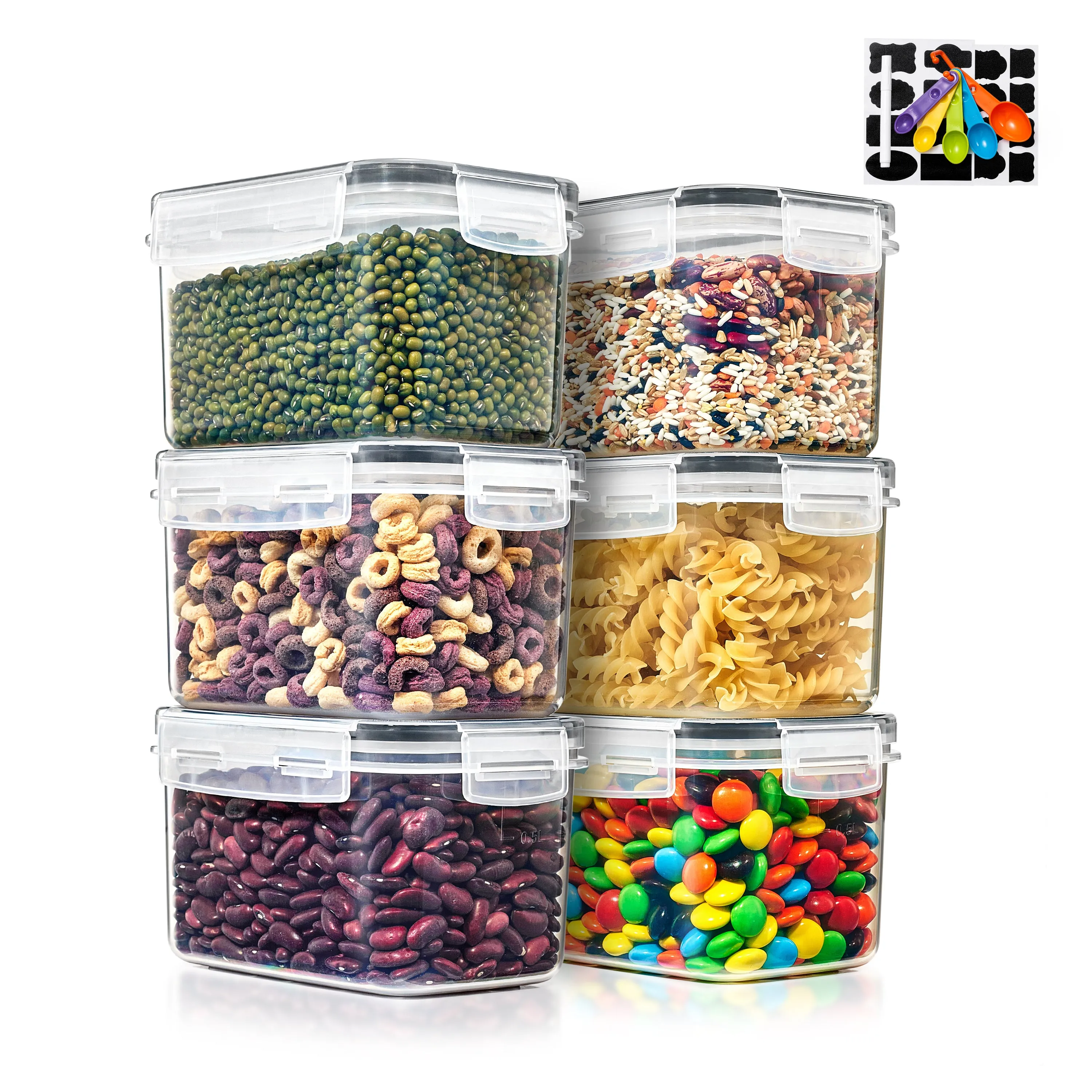 Airtight Food Storage Containers (6 Pack)