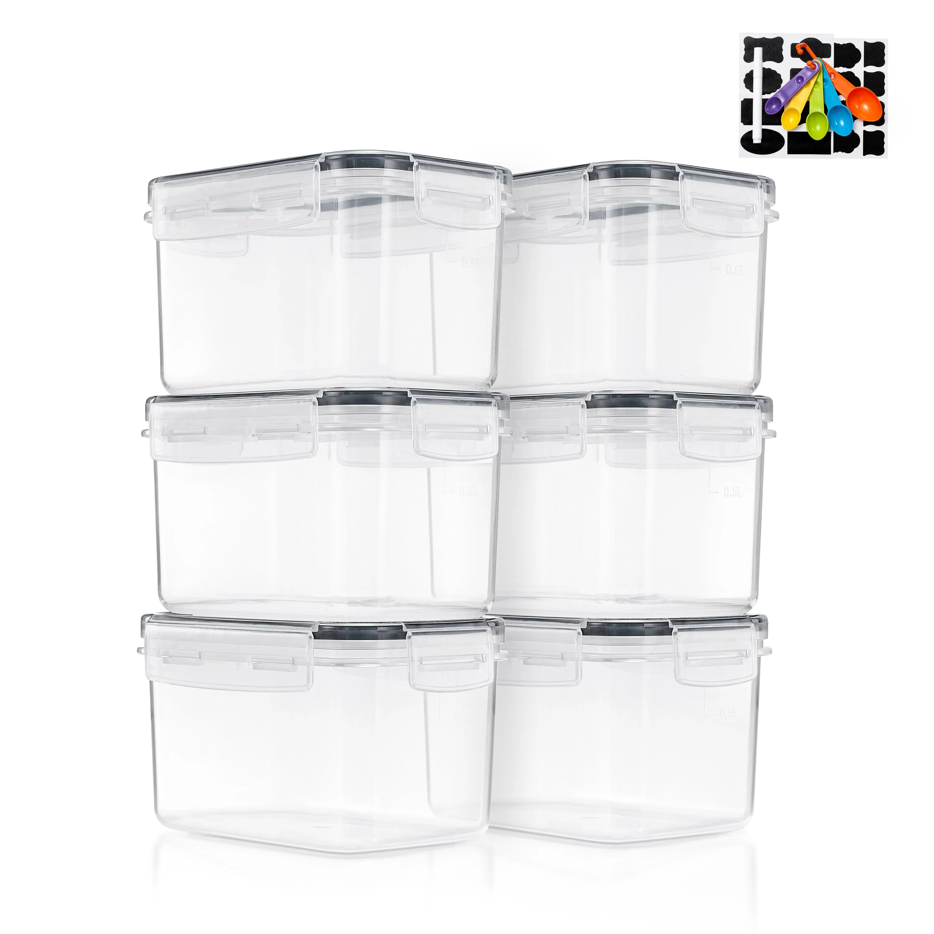 Airtight Food Storage Containers (6 Pack)