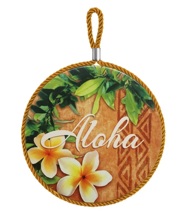 Aloha Plumeria Ceramic Trivet