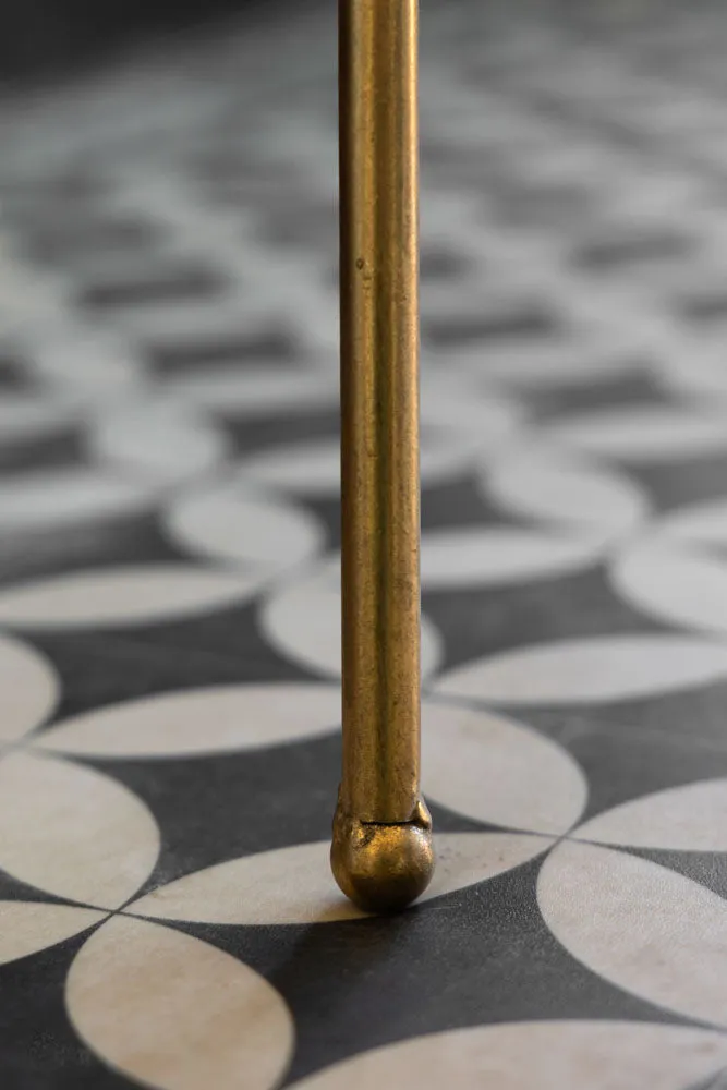 Antique Brass & Glass Side Table