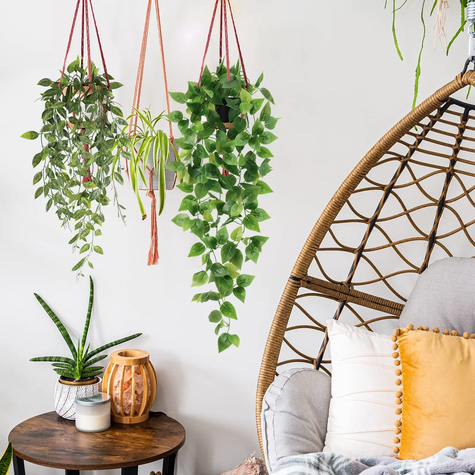 Artificial Hanging Plants, Boho