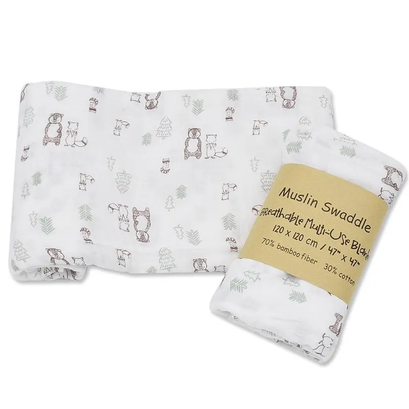 Baby Soft Gauze Breathable Bamboo Muslin Swaddle Wrap Blankets