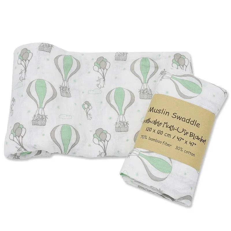 Baby Soft Gauze Breathable Bamboo Muslin Swaddle Wrap Blankets