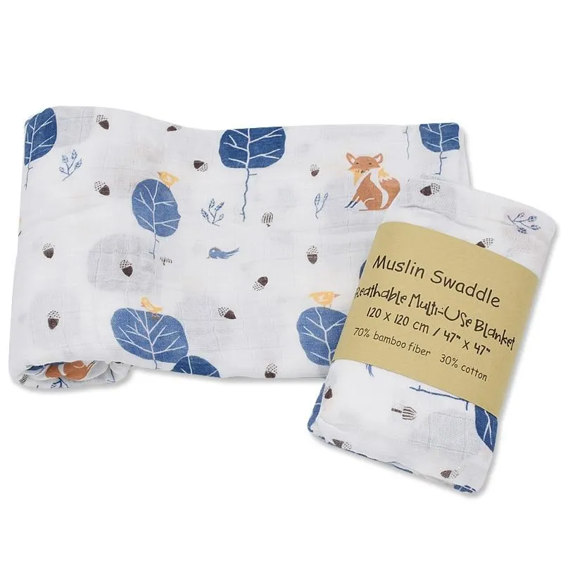 Baby Soft Gauze Breathable Bamboo Muslin Swaddle Wrap Blankets