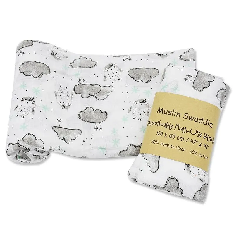 Baby Soft Gauze Breathable Bamboo Muslin Swaddle Wrap Blankets