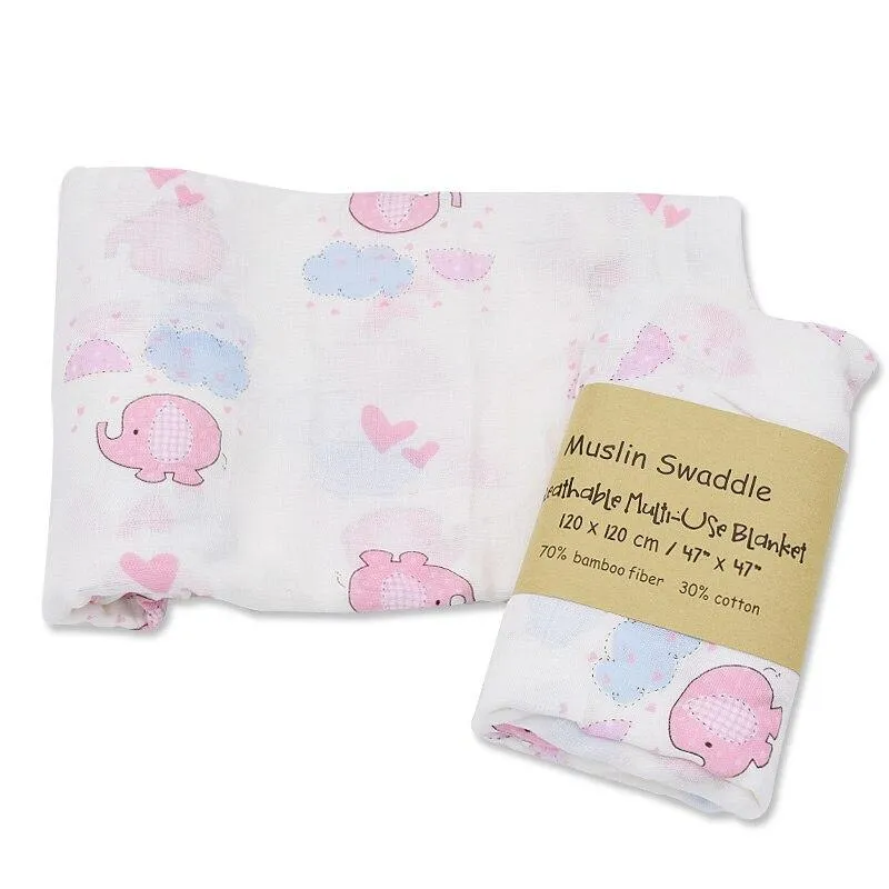 Baby Soft Gauze Breathable Bamboo Muslin Swaddle Wrap Blankets