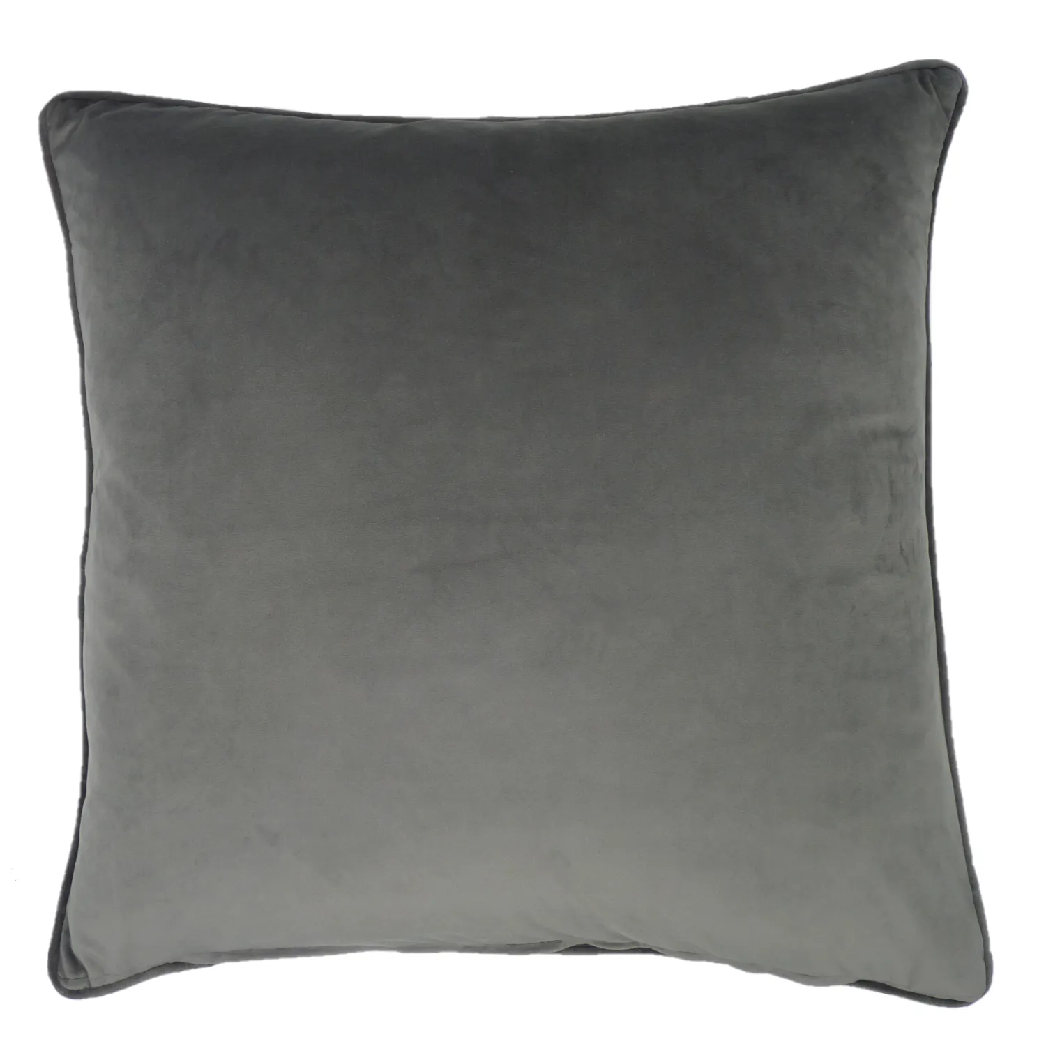 Barbados Grey Dusk Tropical Velvet Cushion Cover (60cm x 60cm)