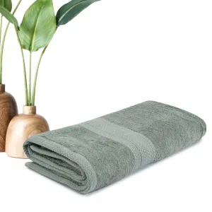 BePlush Bamboo Towels for Bath | Ultra Soft, Highly Absorbent, Quick Dry, Anti Bacterial Bamboo Bath Towel for Men & Women || 450 GSM, 27 x 55 Inches (1, Olive Green)