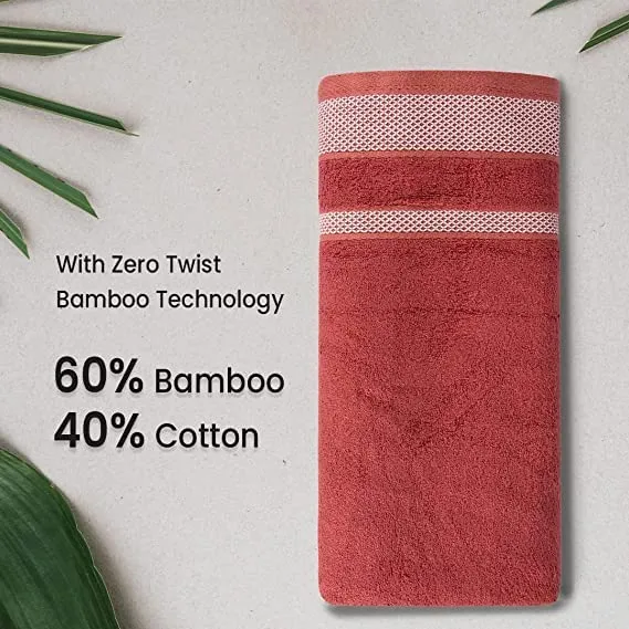 BePlush Zero Twist Bamboo Towels for Bath Large Size | Ultra Soft, Highly Absorbent,Quick Dry, Anti Bacterial Bamboo Bath Towel for Men & Women || 450 GSM, 29 x 59 Inches Pack of 2