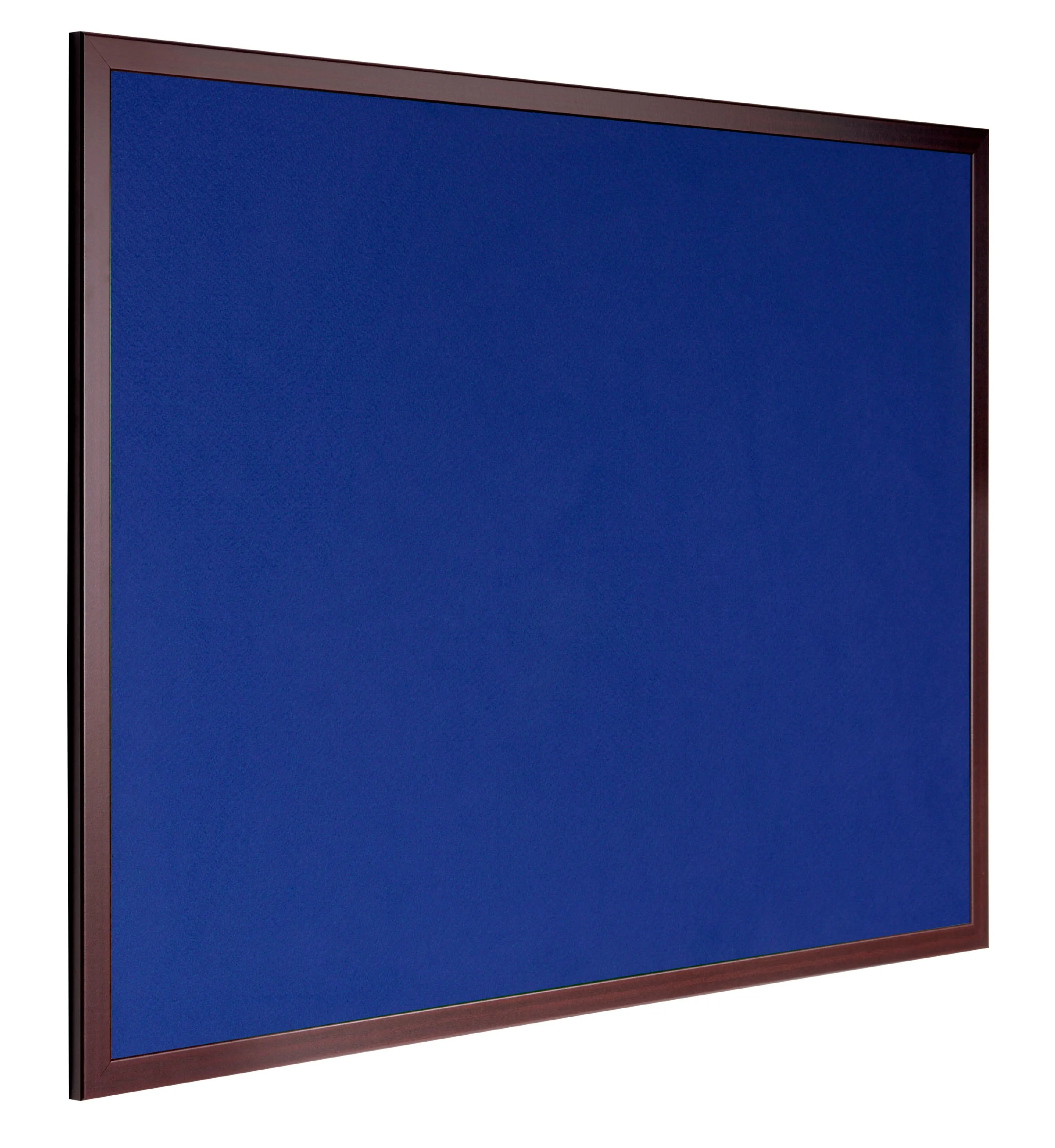 Bi-Office Earth-It Blue Felt Noticeboard Cherry Wood Frame 1800x120mm - FB8543653