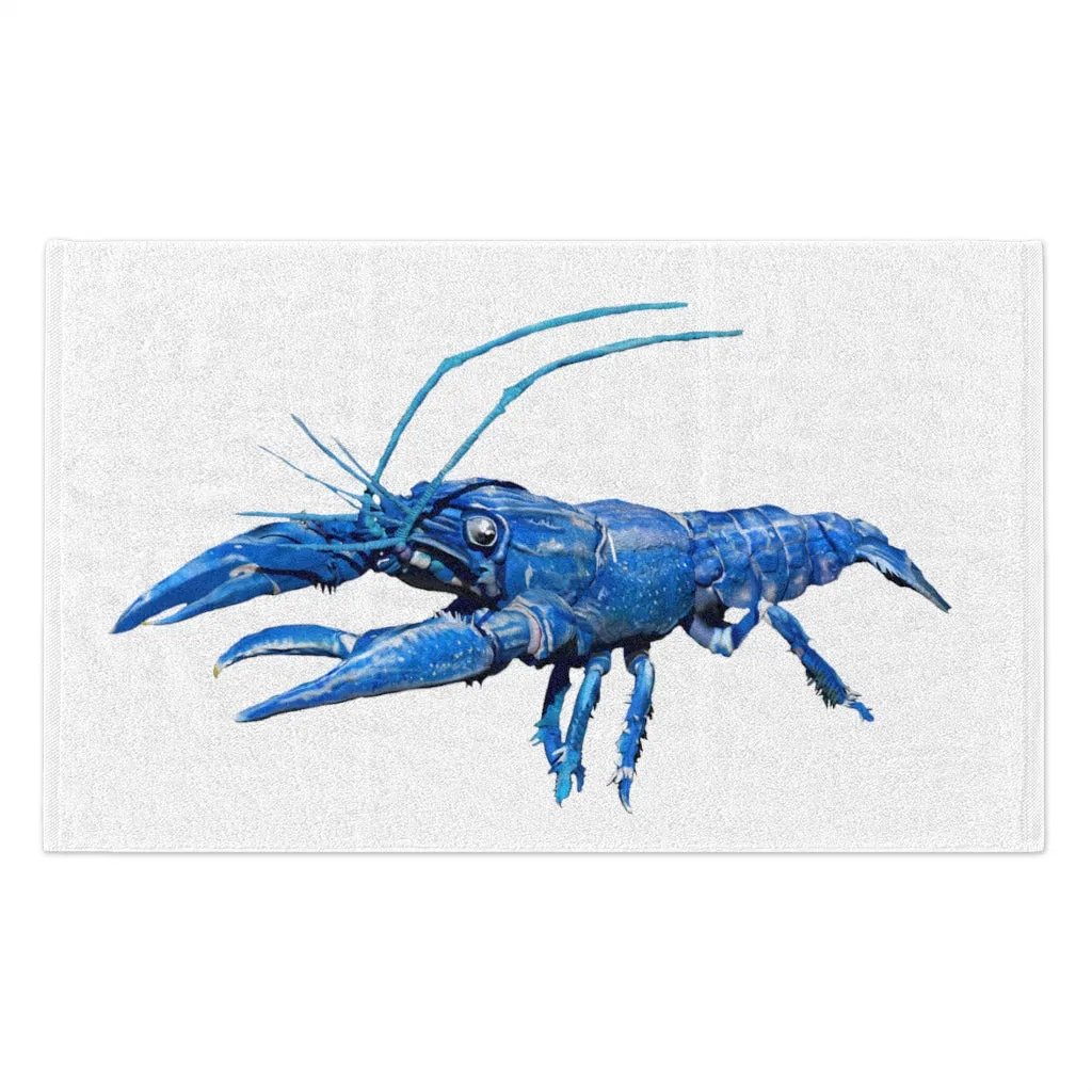 Blue Crawfish Rally Towel, 11x18