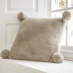 Bolingbroke Faux Fur Cushion - Stone