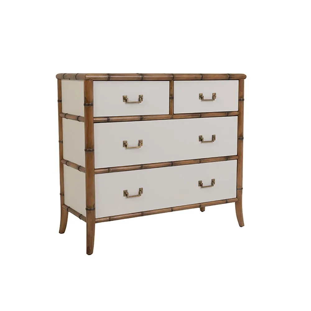 Bordeaux 4 Drawer Tallboy - Ivory