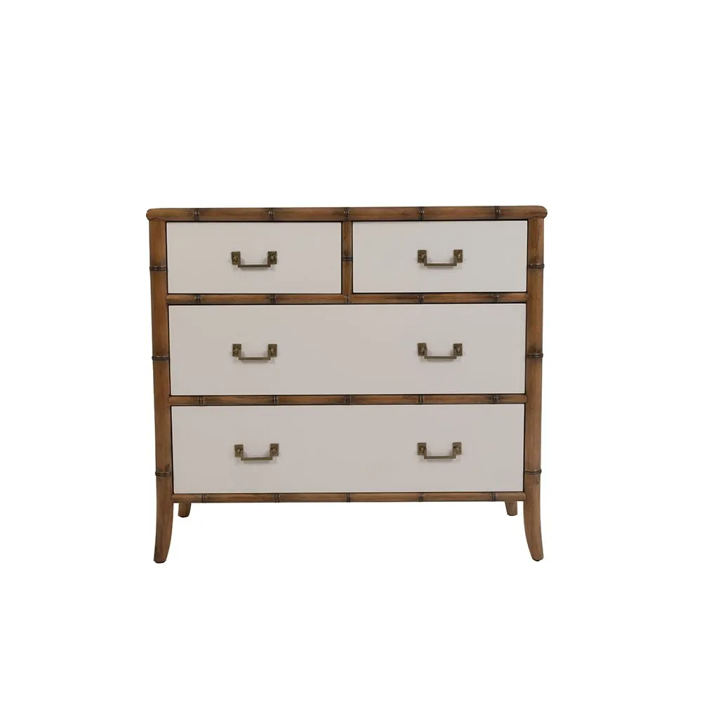 Bordeaux 4 Drawer Tallboy - Ivory