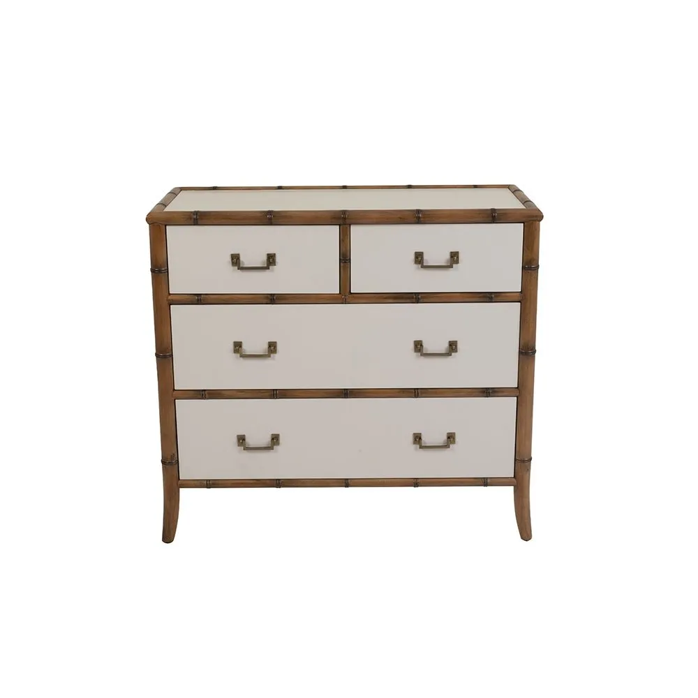 Bordeaux 4 Drawer Tallboy - Ivory