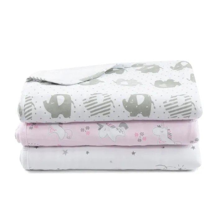 Bubba Blue Petit Elephant Reversible Cuddle Blanket