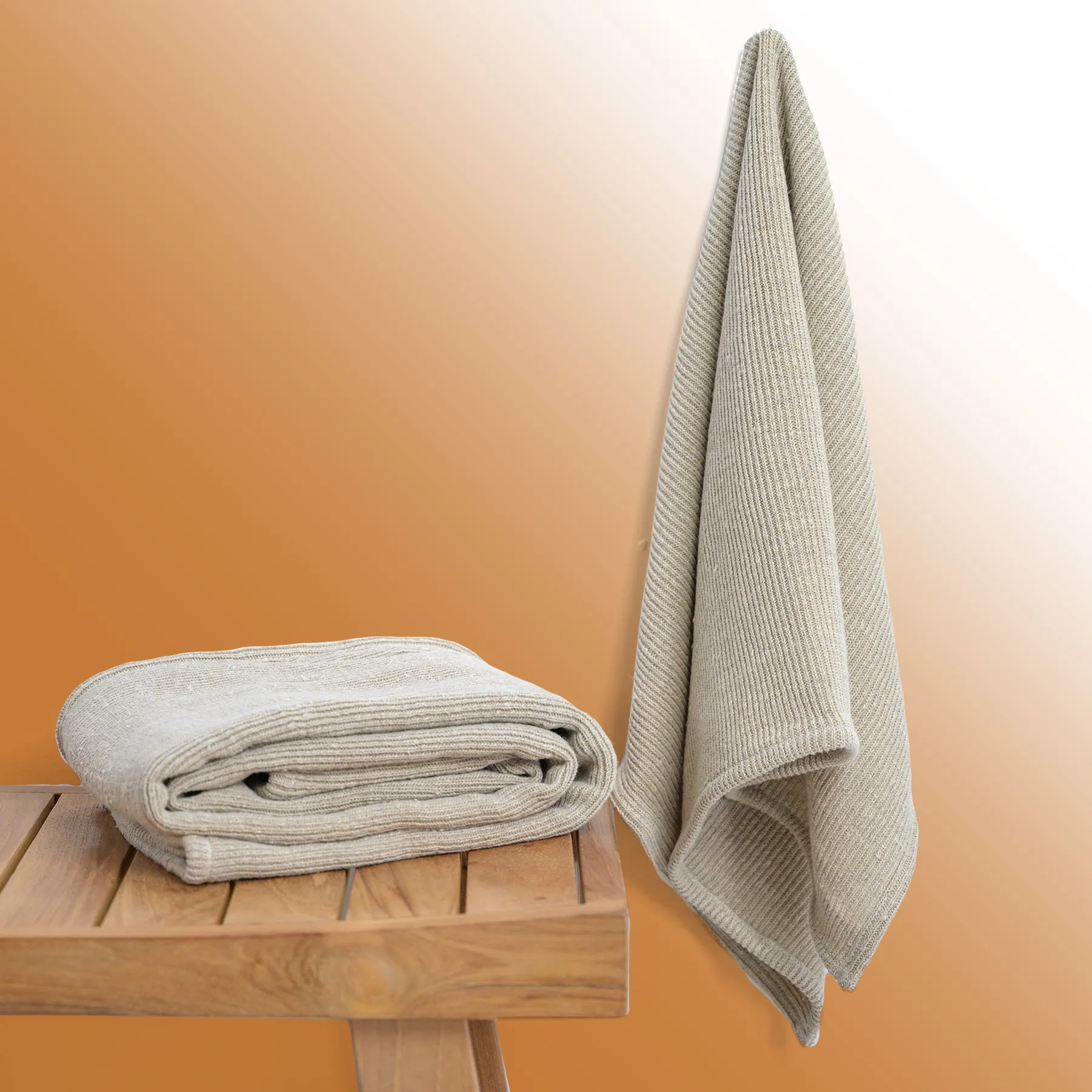 CARDING MILL 100% Organic Hemp Knit Bath Towel (30" x 50") (OC Thread) (100% Biodegradable)