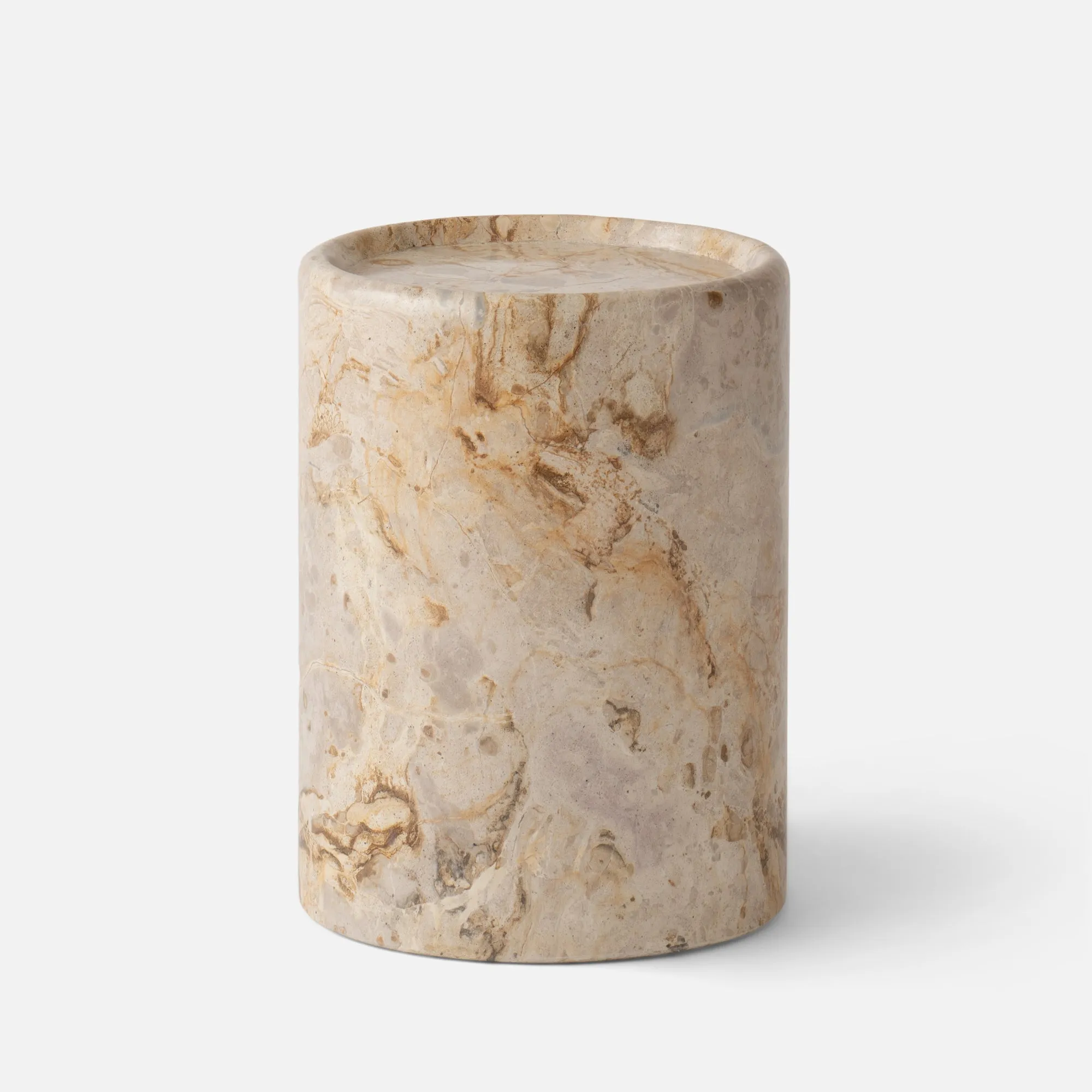 Cylinder Stone Side Table