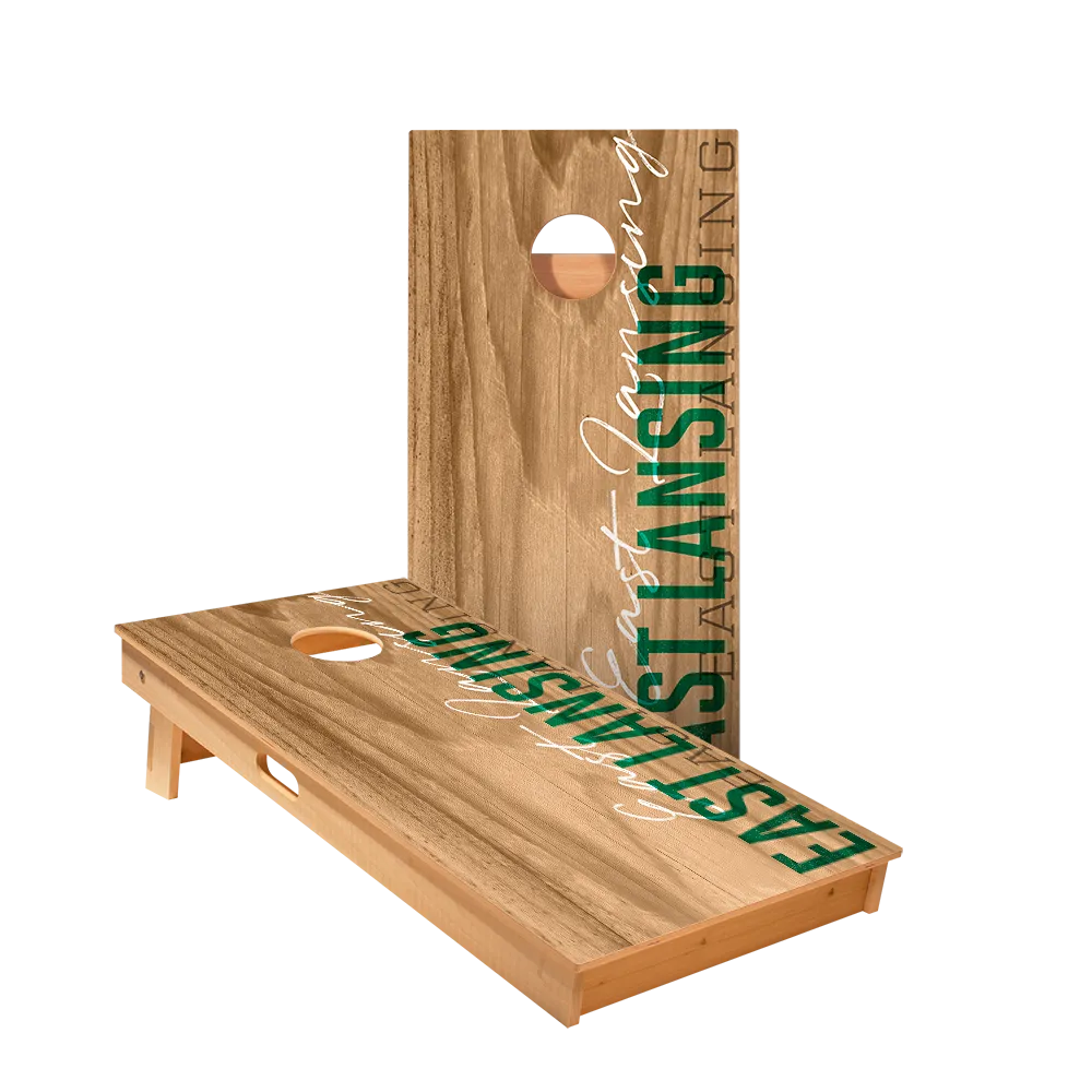 East Lansing Campus Gameday Star Cornhole Boards