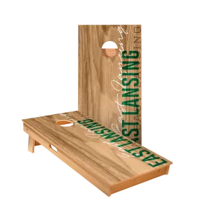 East Lansing Campus Gameday Star Cornhole Boards