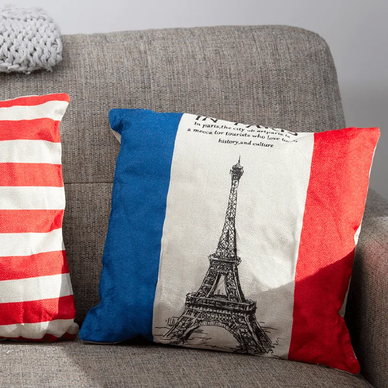 Eiffel Tower Canvas Cushion - 45cm