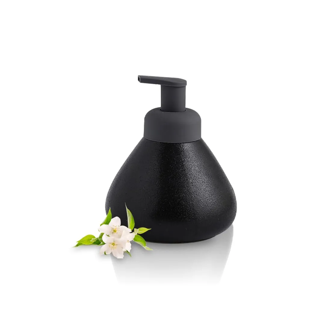 Ekhasa Ceramic Handwash Dispenser Bottle (360 ml) (Black) | Liquid Foam Dispenser for Bathroom, Wash Basin and Kitchen | Bathroom Sanitizer, Lotion, Shampoo, Soap Dispenser | Hand Wash Dispensers Pump