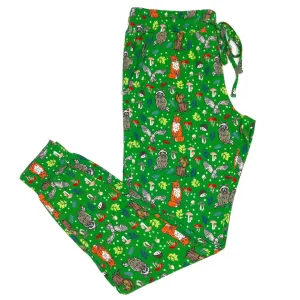 Enchanted Forest Woodland Animals Women's Jogger Style Pj Pants