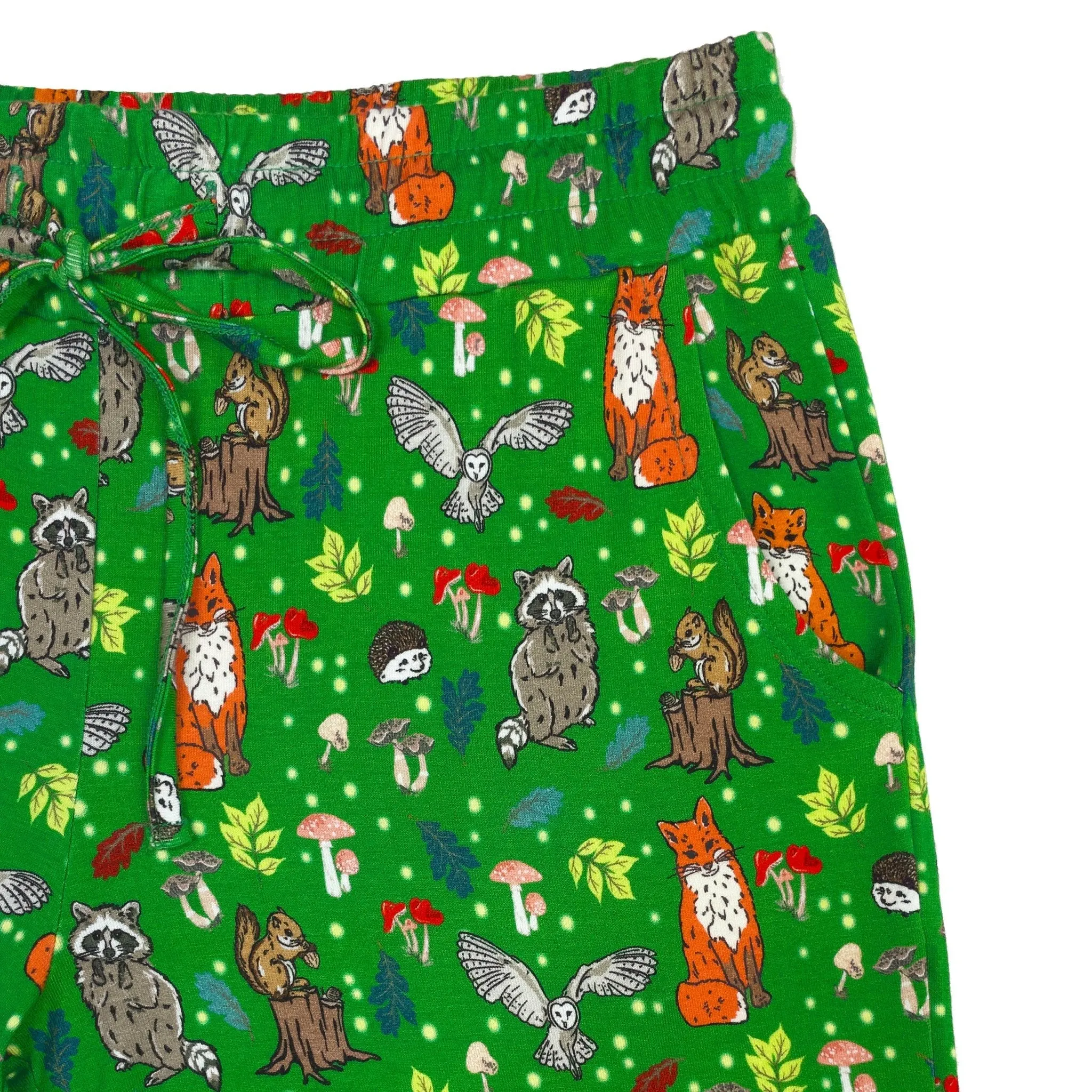 Enchanted Forest Woodland Animals Women's Jogger Style Pj Pants