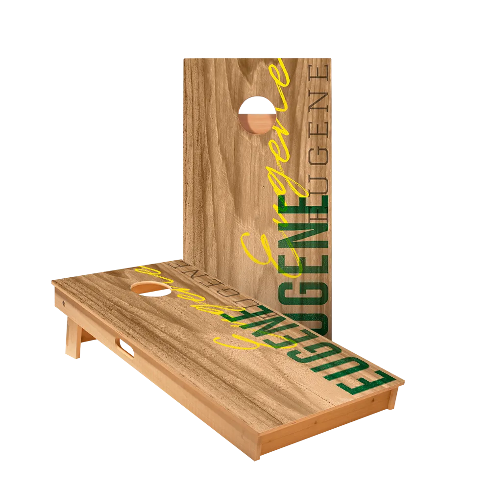 Eugene Campus Gameday Star Cornhole Boards