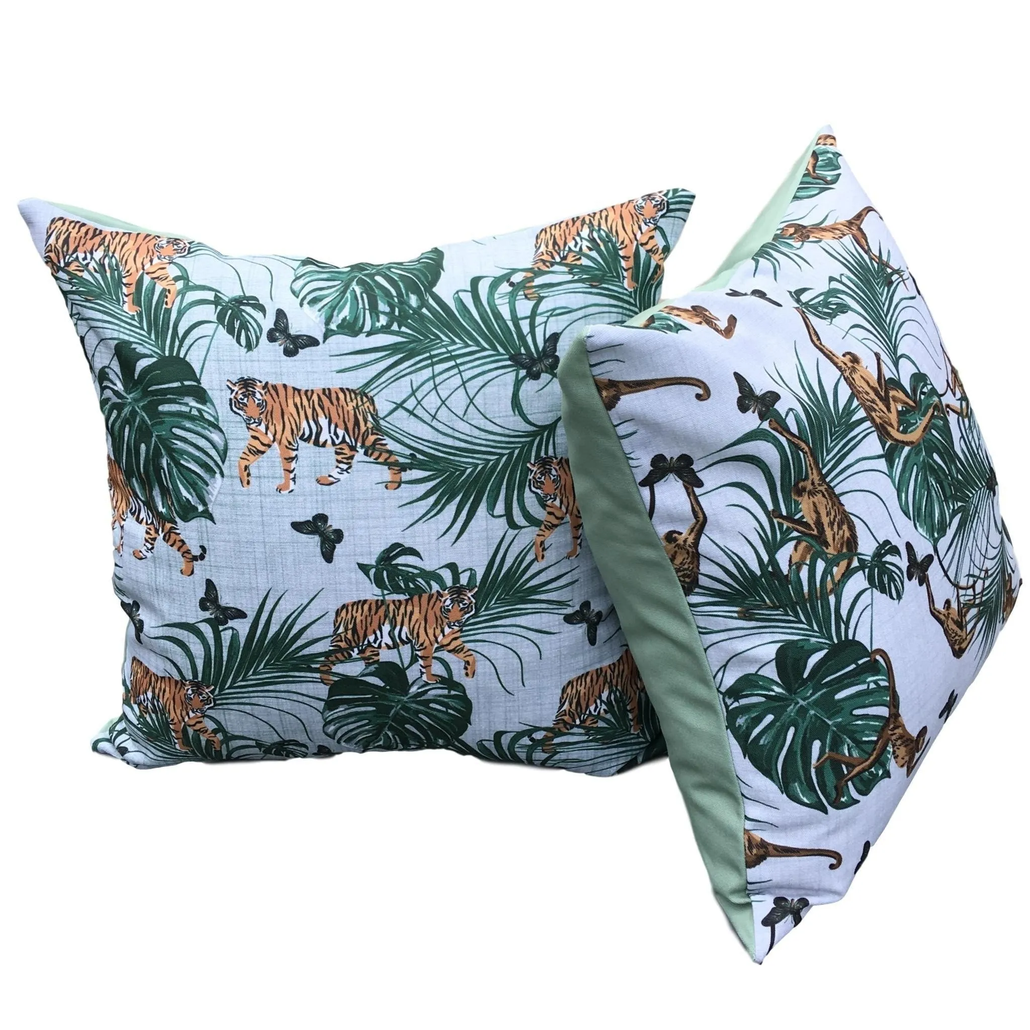 Extra Large 65cms Monkey Water Resistant Garden Floor Cushion Cover Scatter Pillow Cover Tropical Jungle Rainforest