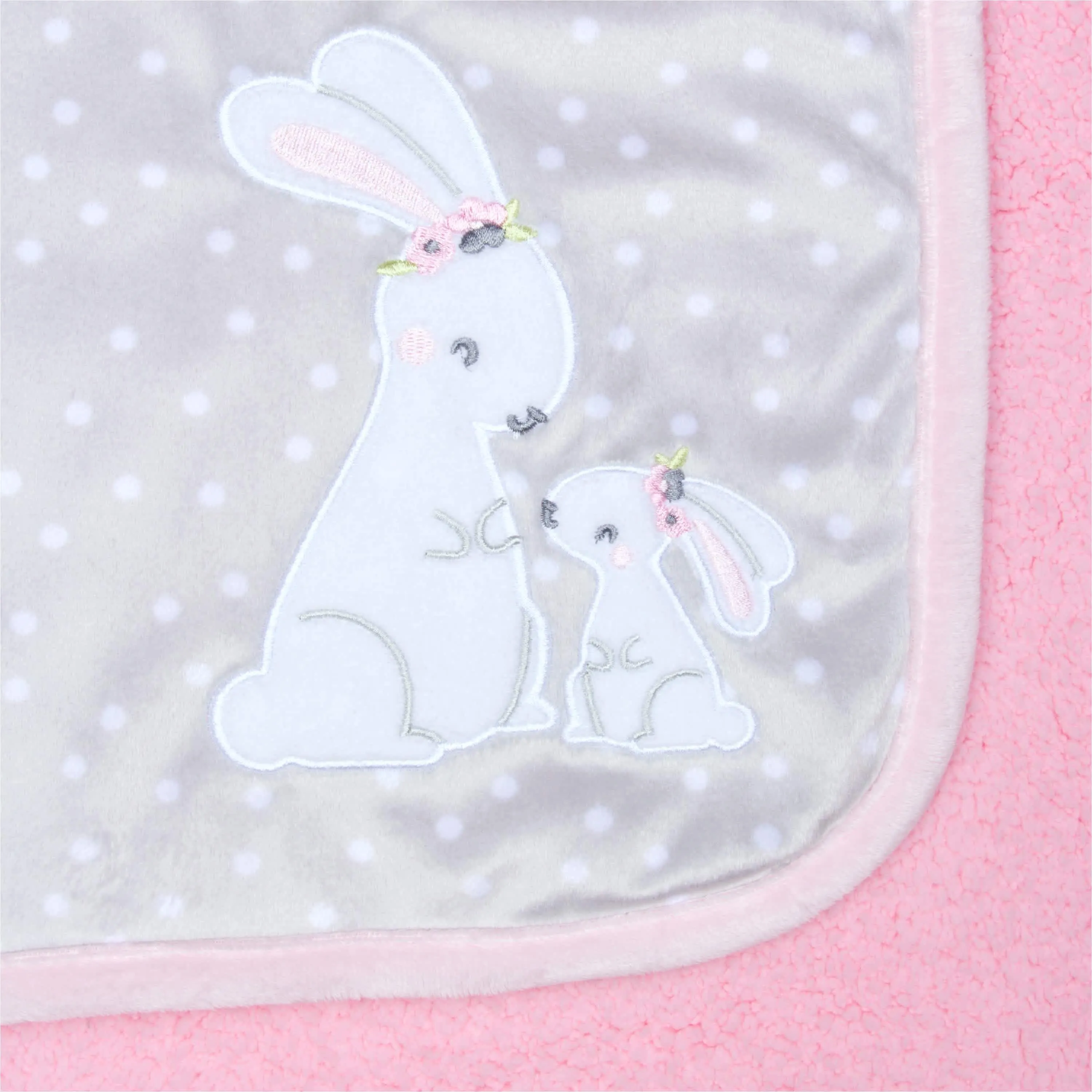 Girls Mommy & Me Bunny Plush Blanket