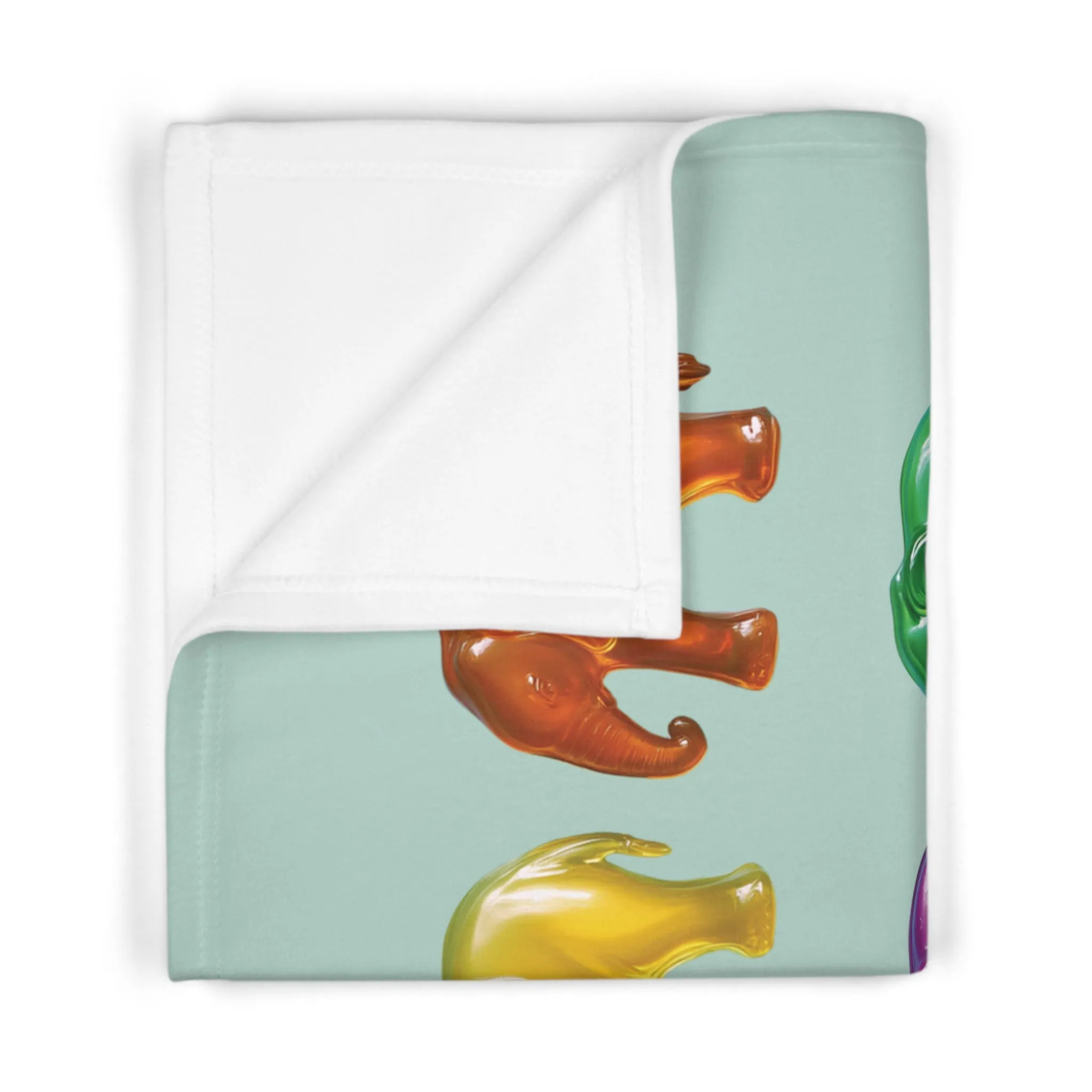 Gummy Elephants Soft Fleece Baby Blanket