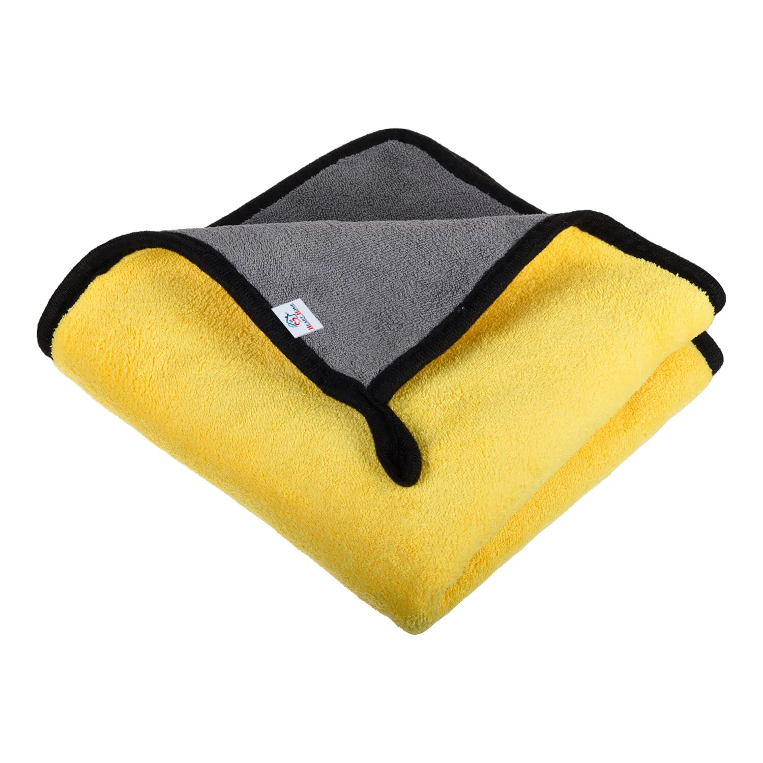 Heart Home Cleaning Towel|Microfiber Reusable Cloths|Highly Absorbent Washable Towel for Kitchen with Hanging Loop|Car|Window|40x40 Cm|Pack of 4 (Yellow)