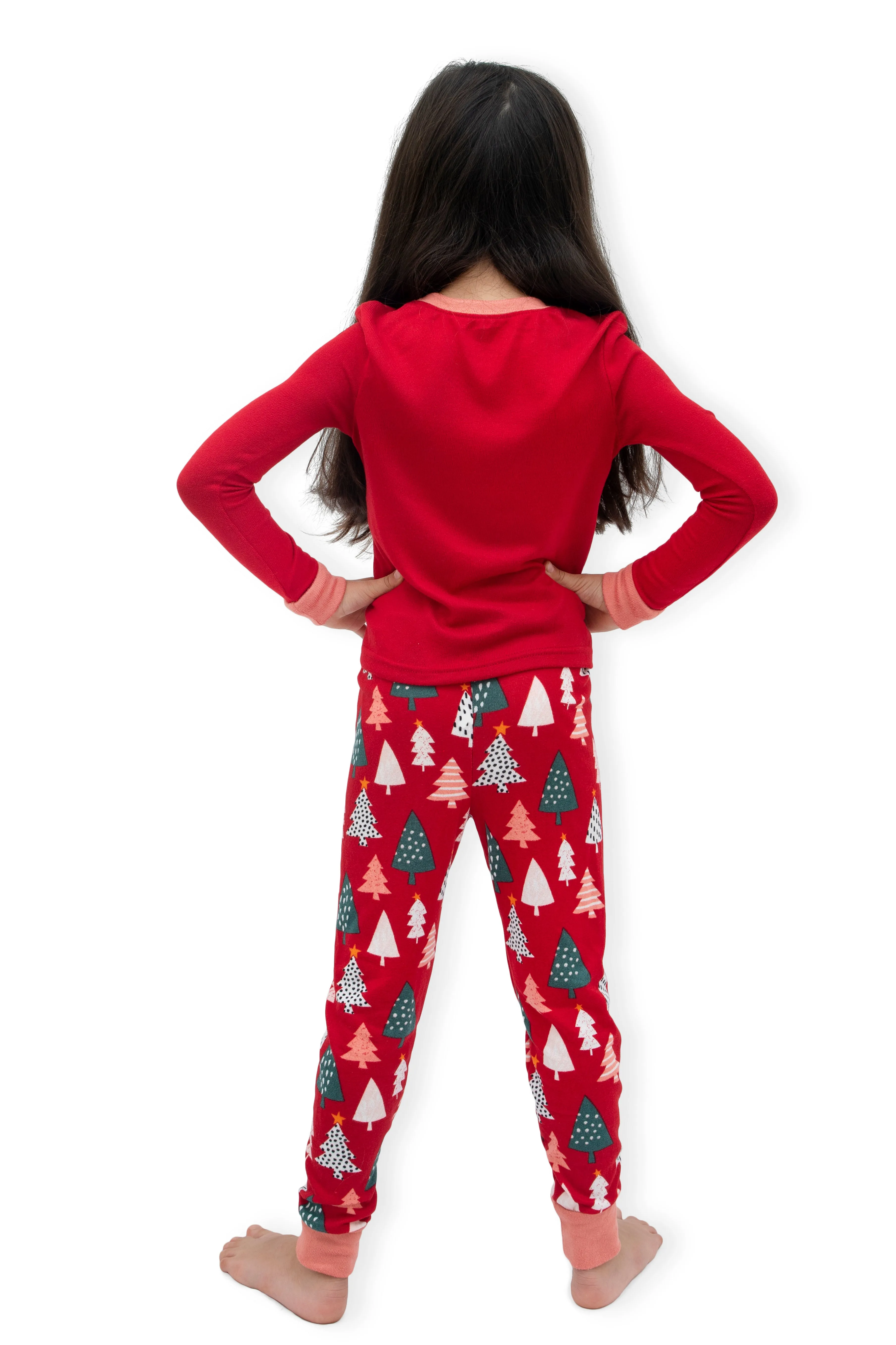 Kids "HOLLY JOLLY" Long Sleeve Top and Jogger Pajama Set