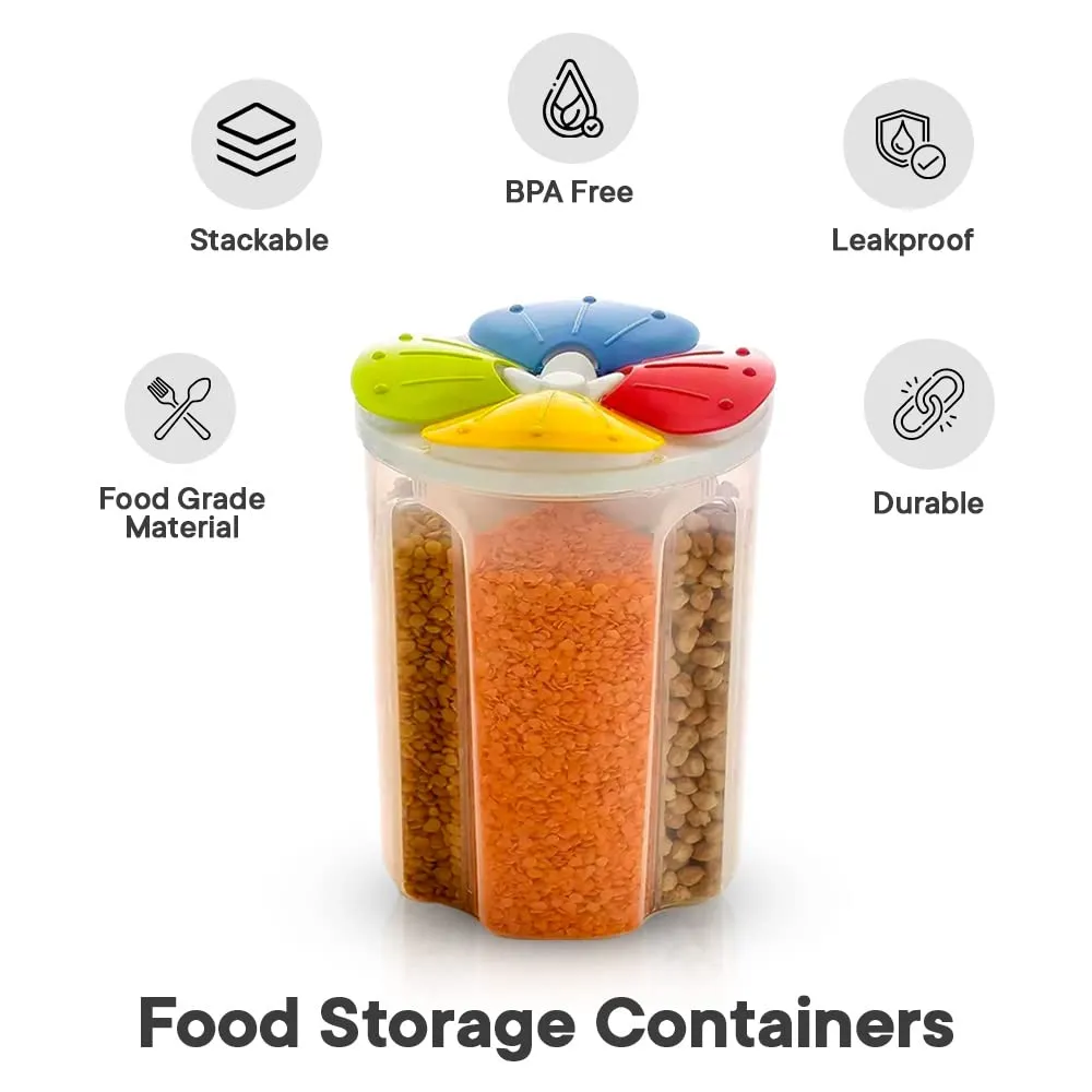 Kuber Industries Container Set Combo | 4 in 1 Air Tight Storage Container (2500ml) and Kitchen Containers Set of 18 (200ml, 500ml and 1000ml) | For Food Grain & Fridge Storage | Leak Roof, BPA Free Food Kitchen Organizer