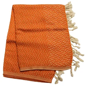 Linen Cotton Orange Turkish Towel