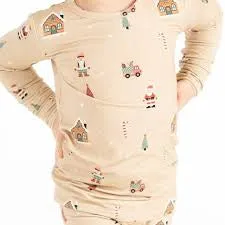 Long Sleeve Bamboo Set - Santa’s Workshop