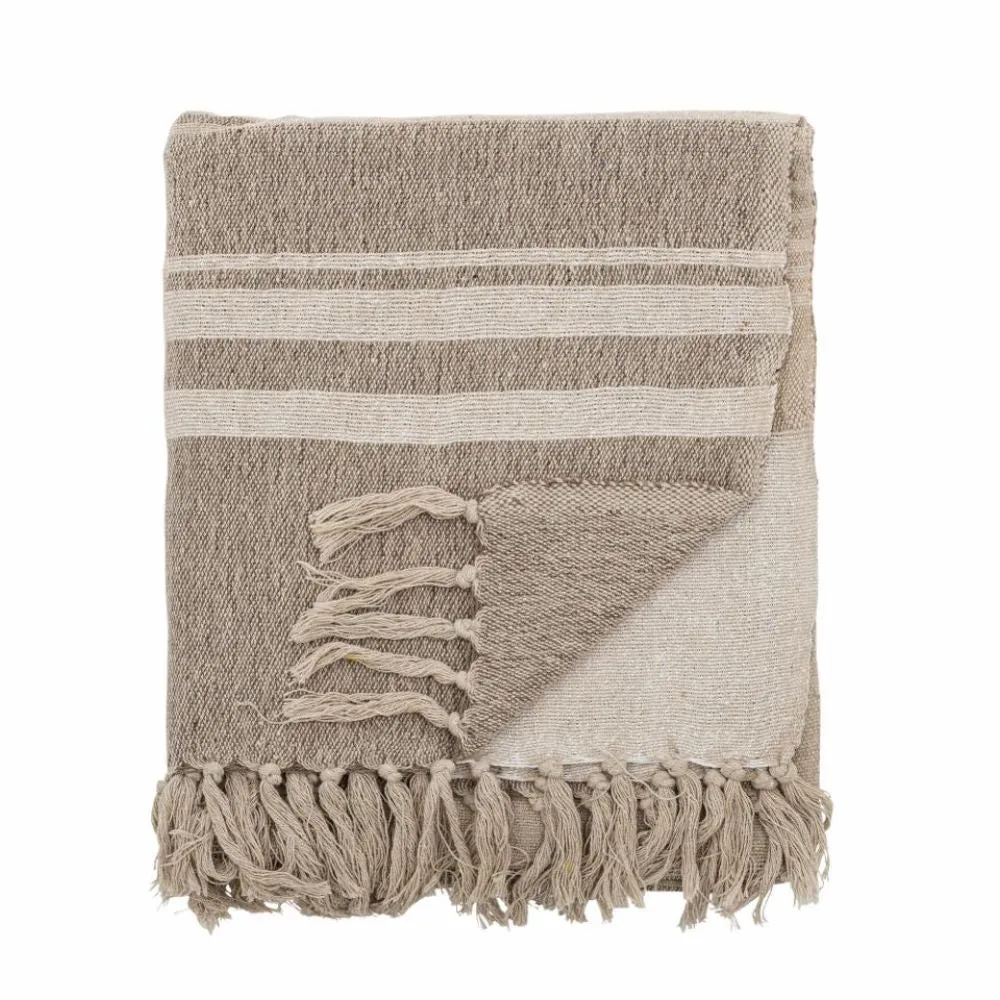 Lumi Throw, Brown, Recycled Cotton