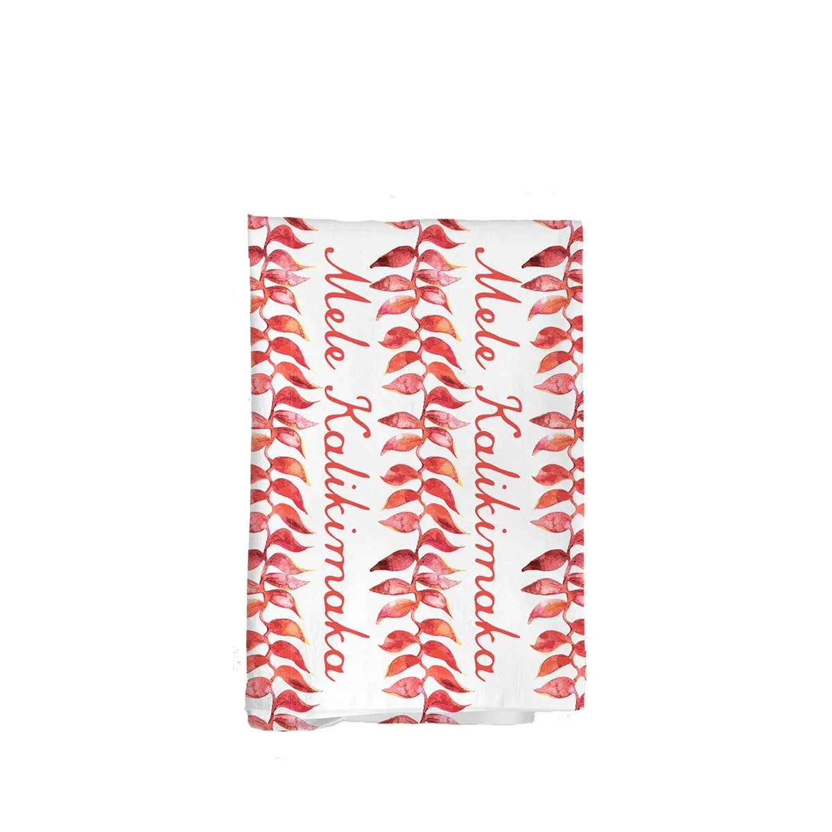 Mele Kalikimaka Heliconia Flour Sack Kitchen Towel