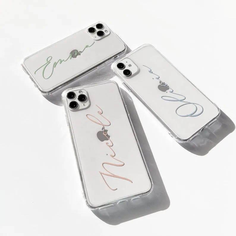 New Custom Name Transparent Custom Slim Soft Cases