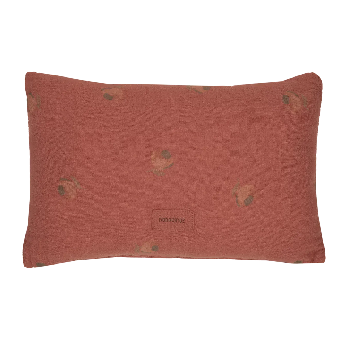 Nobodinoz Wabi Sabi Rectangular Muslin Cushion | Blossom Rosewood