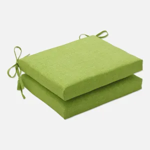 Outdoor/Indoor Baja Linen Lime Squared Corners Seat Cushion (Set of 2)