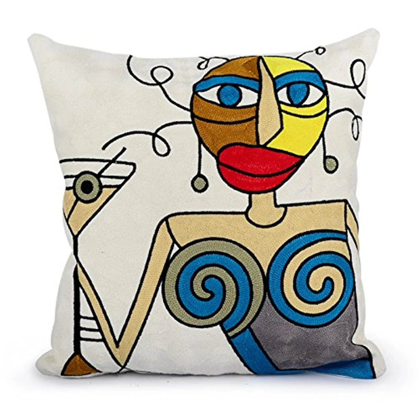 Picasso Graffiti Art Painting Cushion Cover: Printed Polyester Covers for Stylish Home Decoration, Bedding, and Sofa