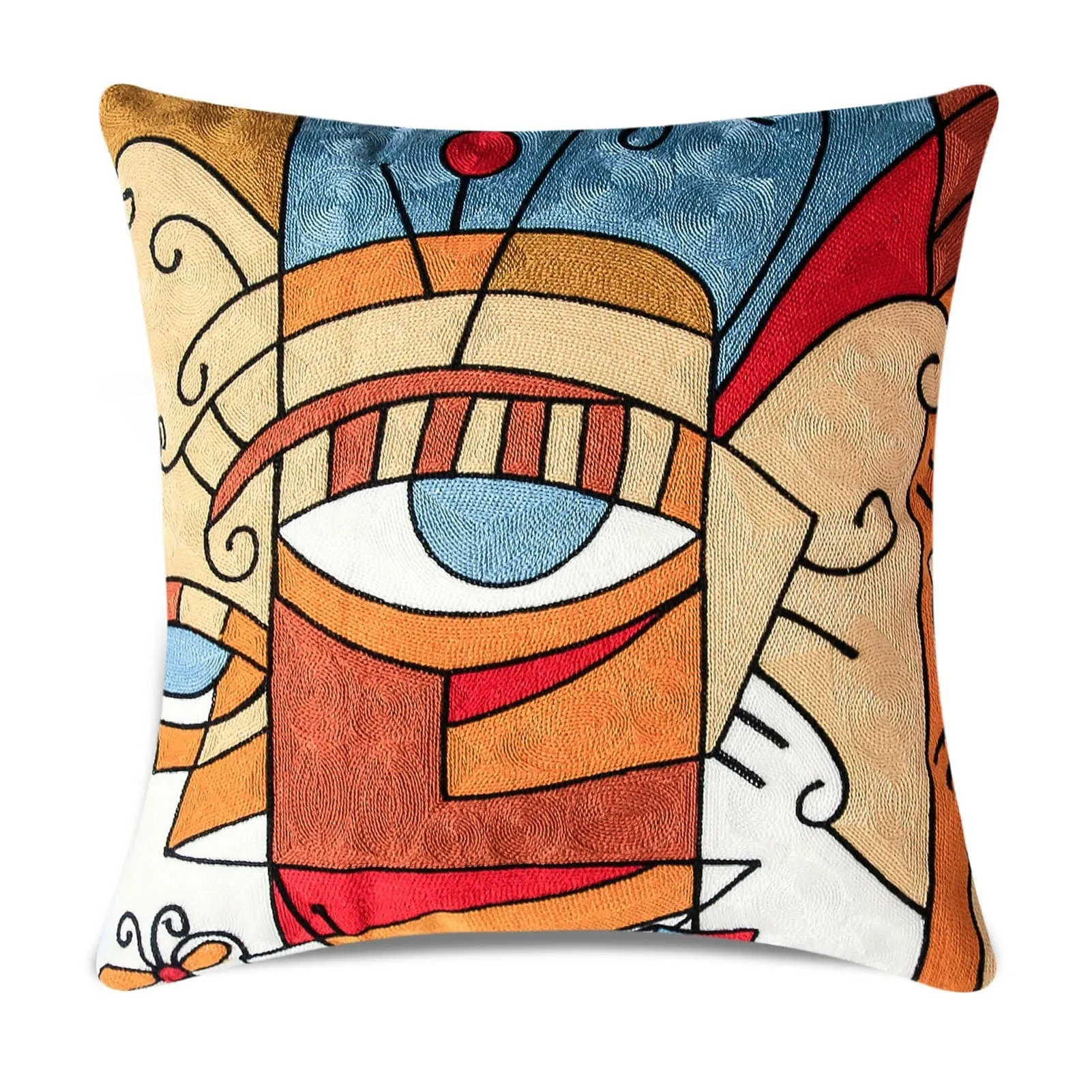 Picasso Graffiti Art Painting Cushion Cover: Printed Polyester Covers for Stylish Home Decoration, Bedding, and Sofa