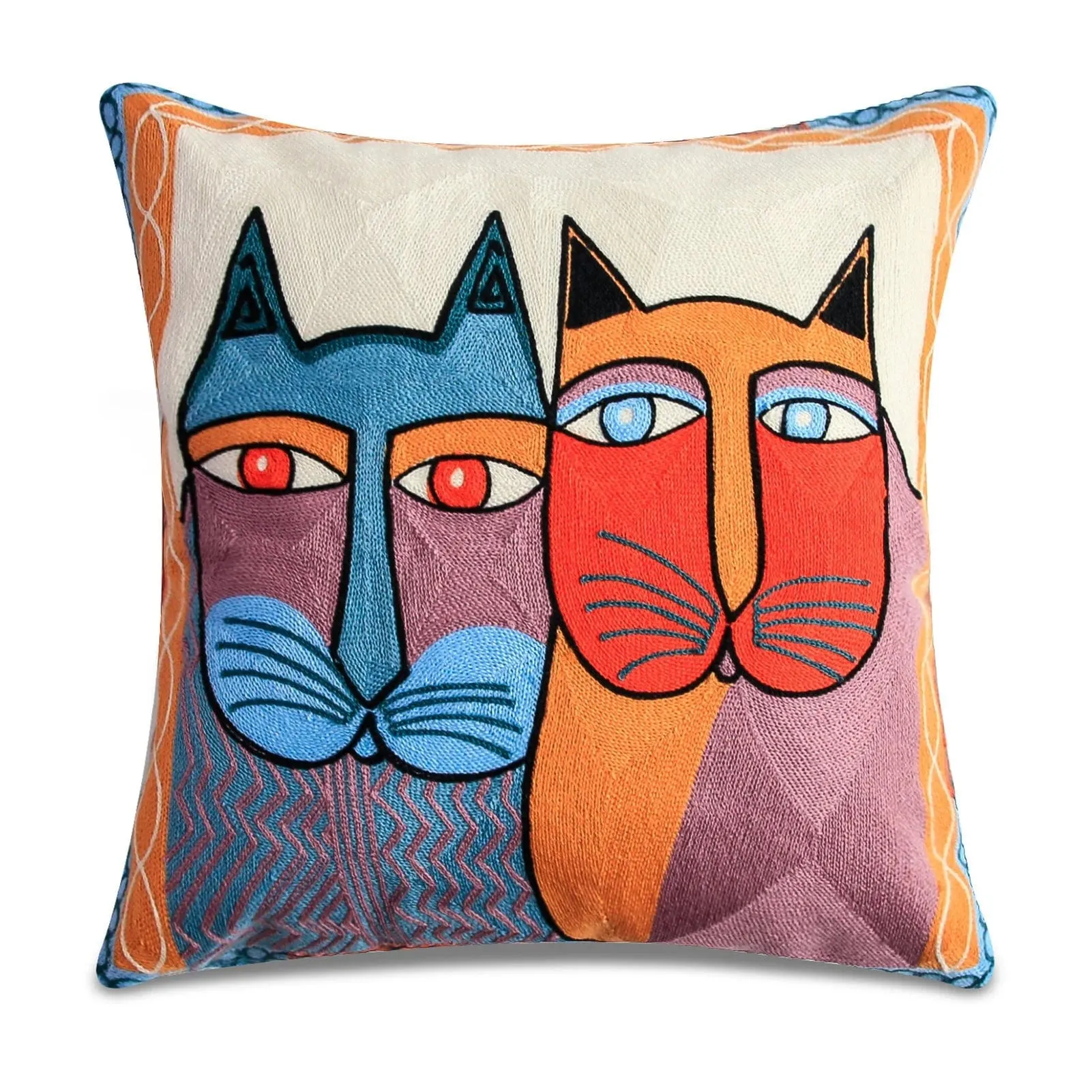 Picasso Graffiti Art Painting Cushion Cover: Printed Polyester Covers for Stylish Home Decoration, Bedding, and Sofa