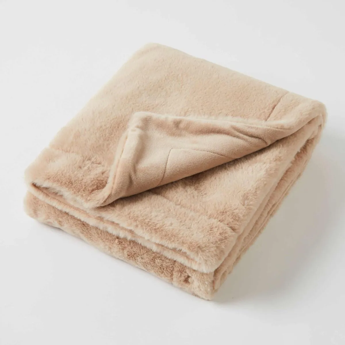 Pilbeam Living Muse Faux Fur Super Soft Baby Blanket-Caramel