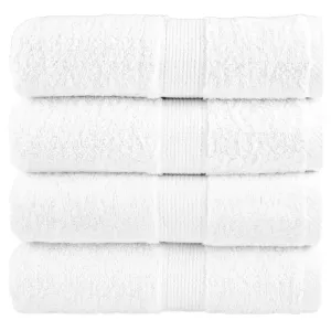 Premium Guest Towels 4pcs White 30x50cm 600gsm 100% Cotton