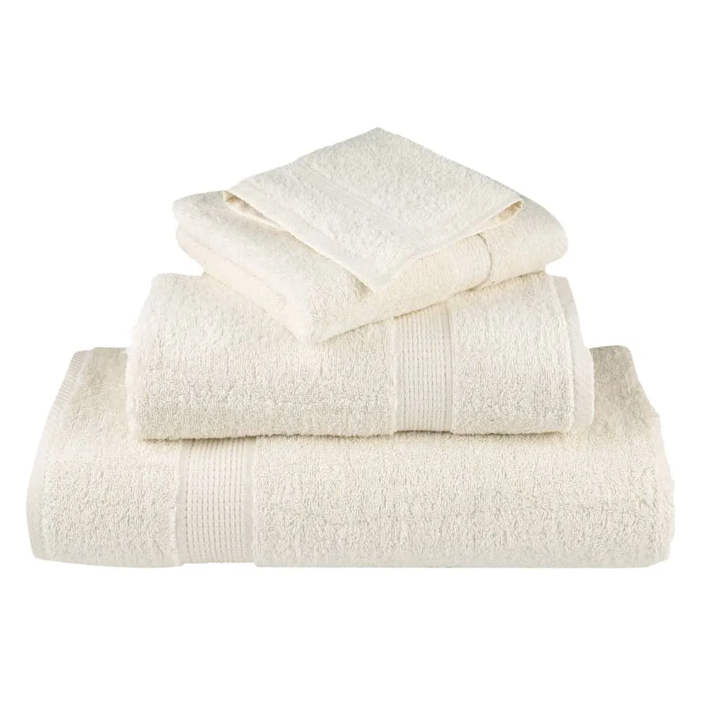 Premium Towels 4 pcs Cream 100x200 cm 600 gsm 100% Cotton