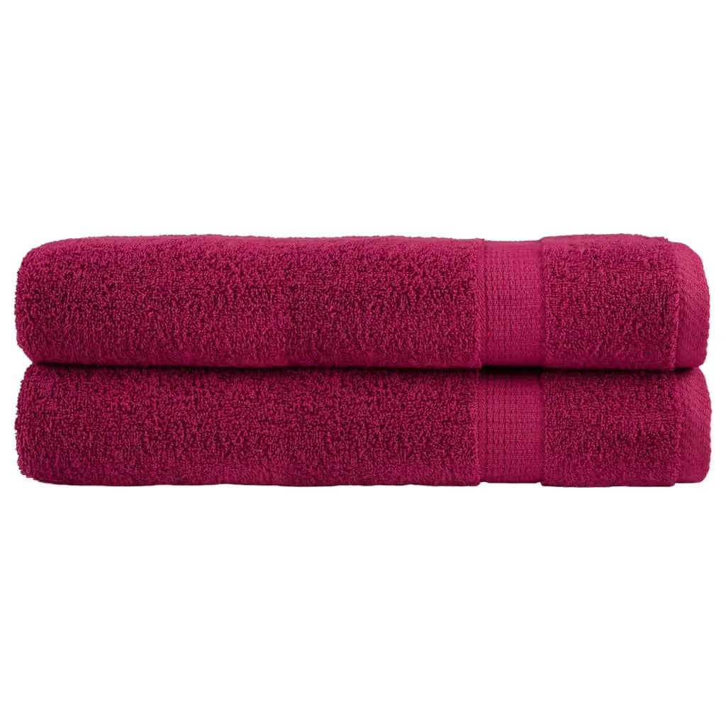 Premium Towels SOLUND 2pcs Bordeaux 100x200cm 600gsm