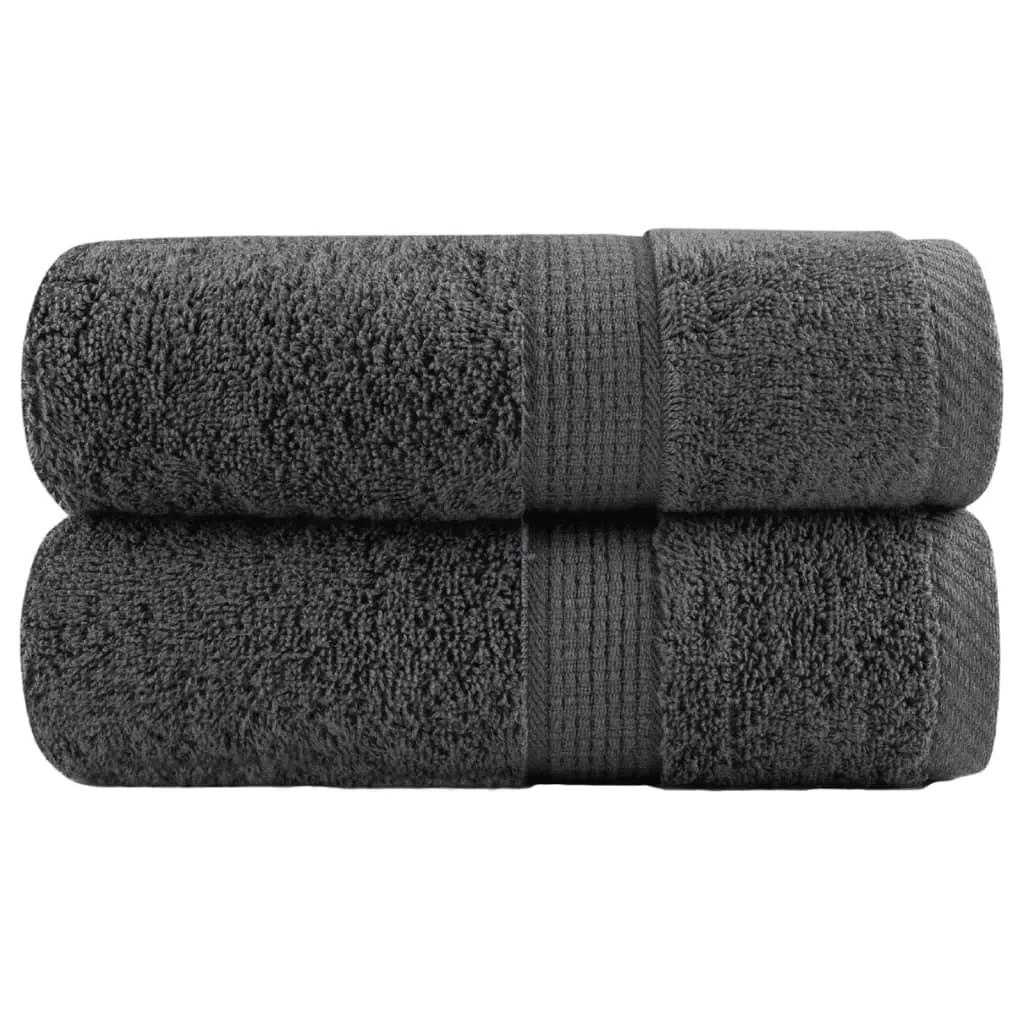 Premium Washcloths 2pcs Anthracite 30x30cm 600gsm 100% Cotton